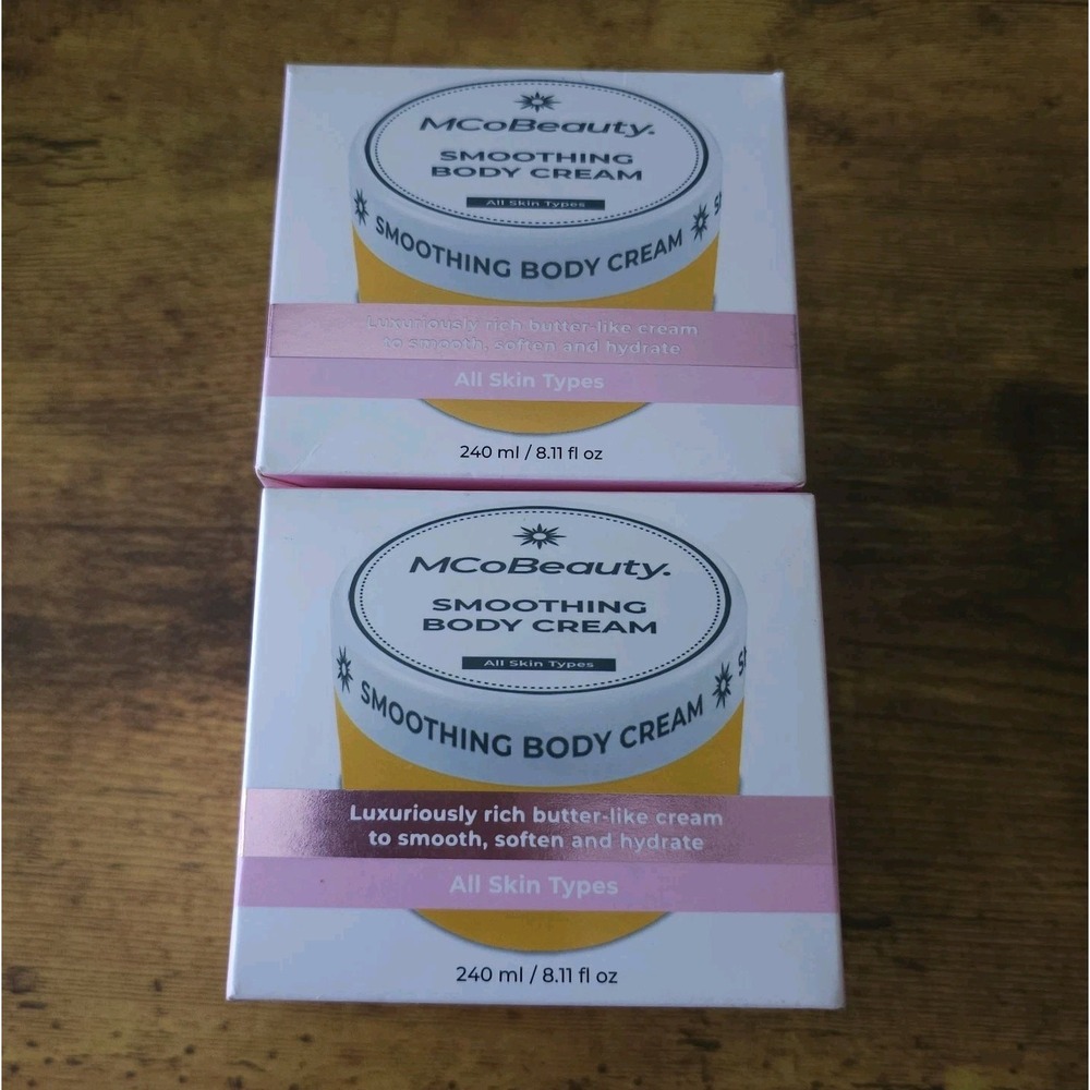Lot Of 2 MCoBeauty Tightening Body Cream Rich Butter Jar 8.11 Fl Oz Firm Normal